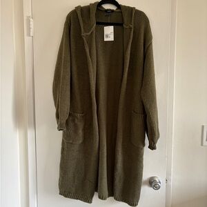 Forever 21 Olive Knit Cardigan